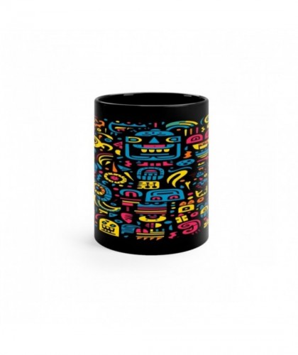 Vibrant Pop Art Black Mug