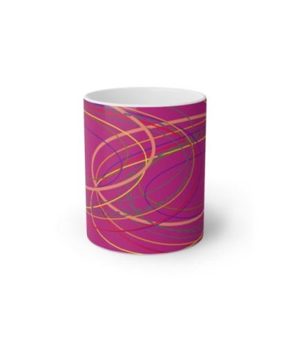 Pink Circles Mug, 11oz